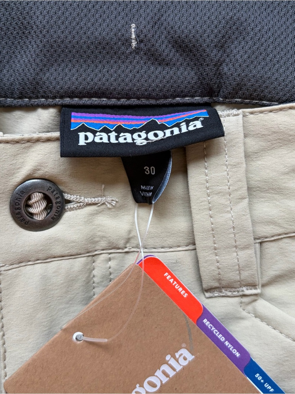 New Patagonia Quandary Convertible Pants Tan Slim Fit - Picture 5 of 6